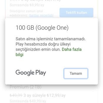 Google Play Ödeme Yöntemi Sorunu