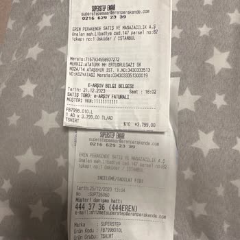 SuperStep Giyilmeyen Ürünün İnceleme Sonucu Bekliyoruz