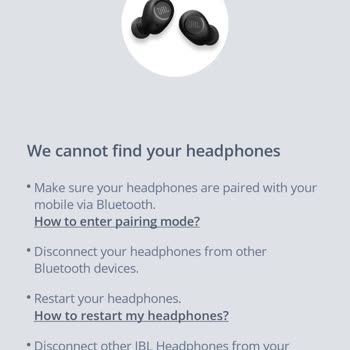JBL Kulaklık Bağlantı Problemi Ve Uygulama Sorunu