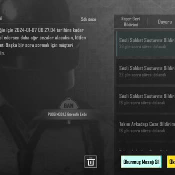 PUBG (Pubgmobile.com) Yanlış Ses Banı!