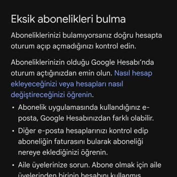 Google Play Mobil Uygulama Aboneliği İptali Sonrası İade Sorunu