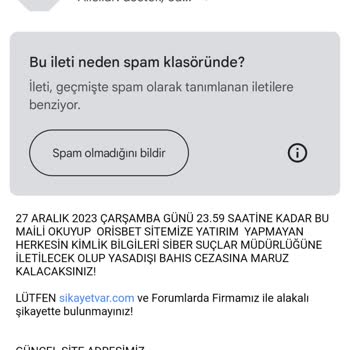 OrisBet Zorla Yatırım Dayatması Ve Tehdit Sorunu