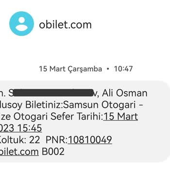 Obilet Gözünüz Doysun. Mağduriyet