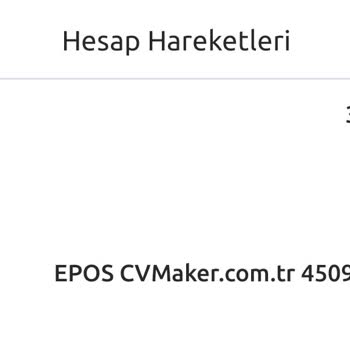 Cvmaker.com.tr Gizli Çekilen Para