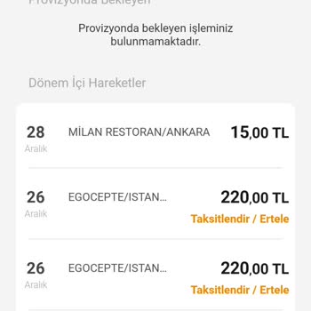 Ankara EGO Kart Abonman Ücreti