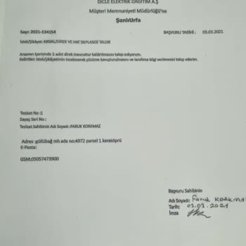 Dicle Elektrik Dağıtım Yüksek Gerilim Direği Arsamda