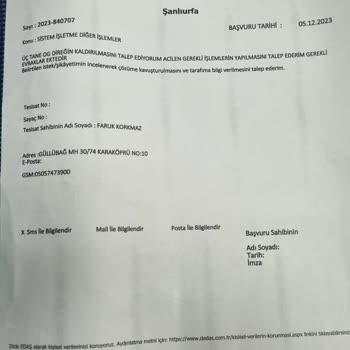 Dicle Elektrik Dağıtım Yüksek Gerilim Direği Arsamda