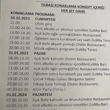 Tusan Beach Resort Yılbaşı Kahvaltı Hayal Kırıklığı