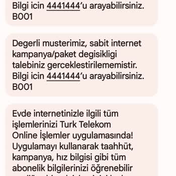 Türk Telekom Evde İnternet Taahhüdümü Yenileyemedim