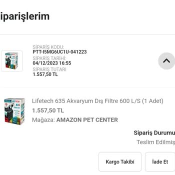 Epttavm-Amazon Pet Center İade İşlemleri