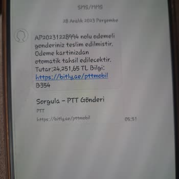 Hrahımemtal (SMS) Tarafından Gönderilen Asılsız Mesaj