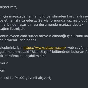 Epttavm Beyaz Eşya Hasarlı Ürün İade Sorunu
