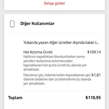 Vodafone Hat Açma Kapama Bedeli Sorunu