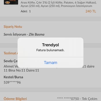 Trendyol Paramı Çekti Sipariş Getirmeden Paramı Aldı