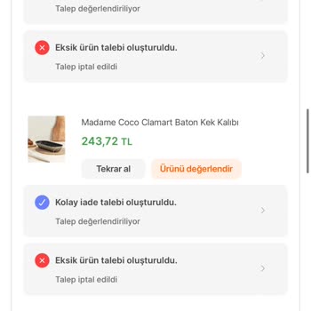 Madame Coco Hepsiburada'dan Aldığım Siparişlerin Eksikliği