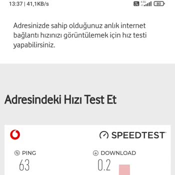 Vodafone Şebeke, İnternet Sorunu.
