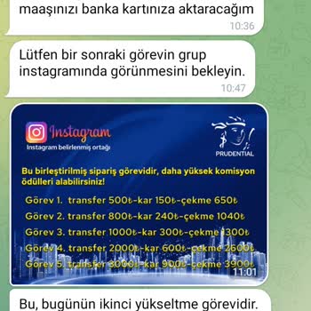 Telegram Instagram Görevinde Mağduriyet
