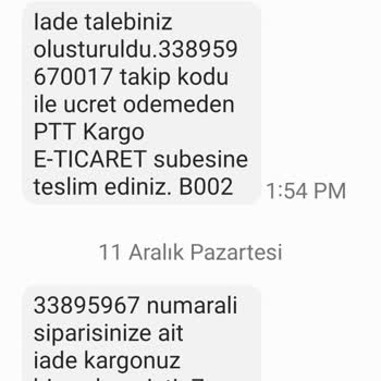 Sefamerve İade Kargo Ve Ücret İadesi