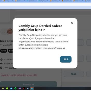 Cambly Yaş Sorunu Çözümü