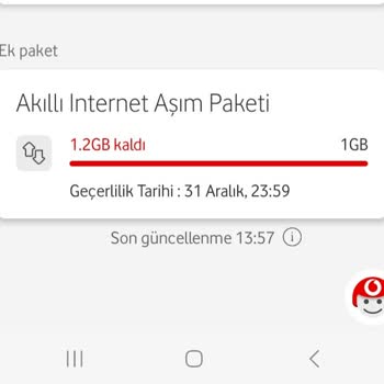 Vodafone İnternet Bitmeden Aşım Paketi Yansıtma