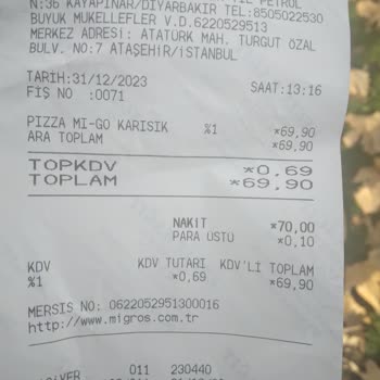 Migros Pişmemiş Ve Bozuk Pizza