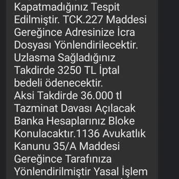 0212 993 14 65 Durduk Yere Böyle Mesaj Geldi Çözülsün Lütfen