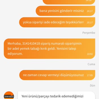 Kütahya Porselen Kırık Tabağı Teslim Etmiyorlar