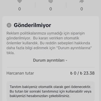 TikTok Tanıtımı Reddetti Para İadesi Yapmadı