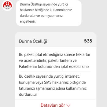 Vodafone Red Tarife Durdurma Sorunu