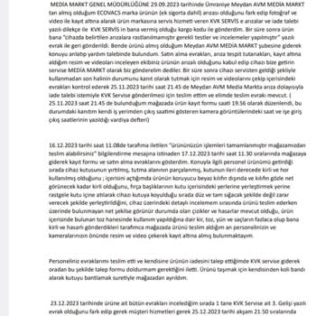 Media Markt İade Talebi İstiyorum. Konuyu CİMER E Taşıyacağım