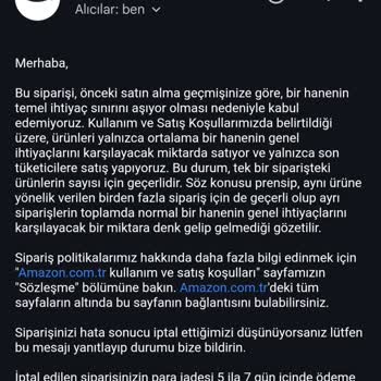 Amazon Ürün Satmama Politikası Ve Aşağılayıcı Maili