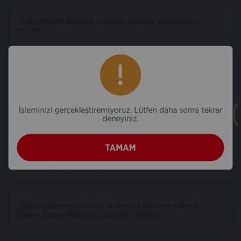 Ziraat Bankası Ziraat Süper Şube Hizmet Sonlandırma