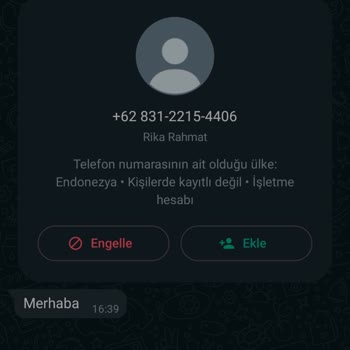 WhatsApp Üzerinden Yabancı Numaradan Gelen Mesaj Şikayeti