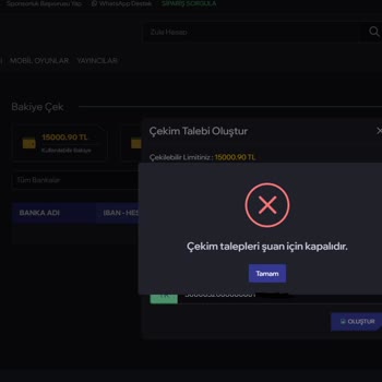 Oyuneks Bakiye Çekimlerinin Kapatılması