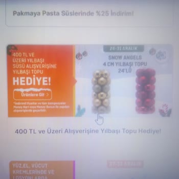 Migros Snow Angels 4 Cm Yılbaşı Topu 24'lü Hediye Kampanyası