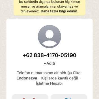 WhatsApp Gelen +62 Telefon Çağrısı