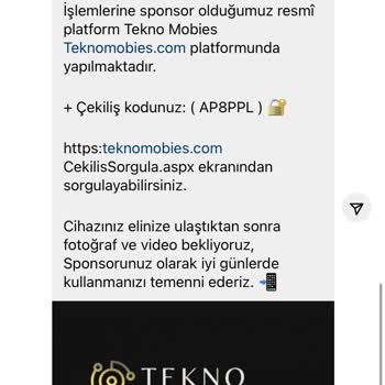 Koçak Elektronik Tekno Mobies Çekiliş Yalanı