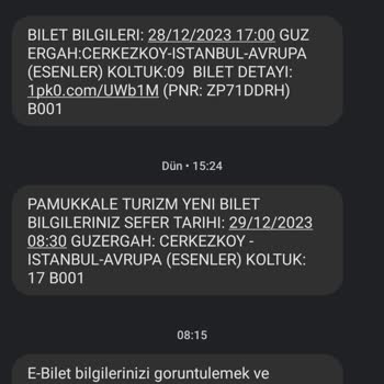 Pamukkale Turizm Otobüs Bileti Karışıklığı Ve Hizmet Kalitesi Sorunları