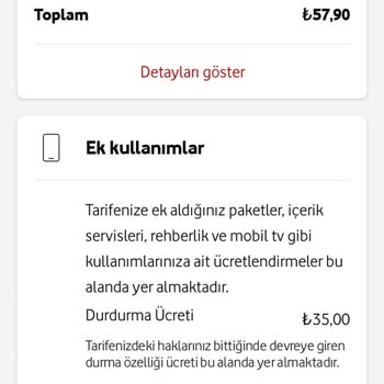 Vodafone Kabarık Faturalar