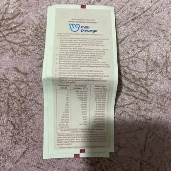 Milli Piyango Bileti Hakkında Bilgi