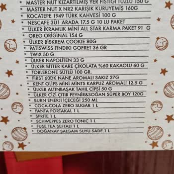 Migros Yılbaşı Kutusu Ürün Eksikliği
