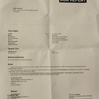 Media Markt Tarafından Satılan Ürün Mağduriyeti