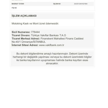 Motoking İnternet Alışverişinde Kaybolan Ödeme!