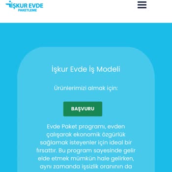 İŞKUR Evde Paketleme
