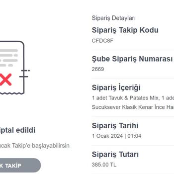 Domino's Pizza Yine Şaşırtmadı Sipariş İptali