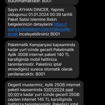 Türk Telekom Fazladan Yüklenen Ek İnternet Paketi Hakkında