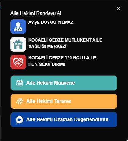 MHRS (Merkezi Hekim Randevu Sistemi) Mutlukent ASM'DEN Randevu Alamama ...