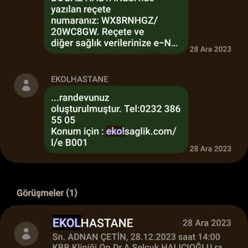 Özel Ekol Hastanesi (İzmir) Yüz Felci Mi Anlayamaması