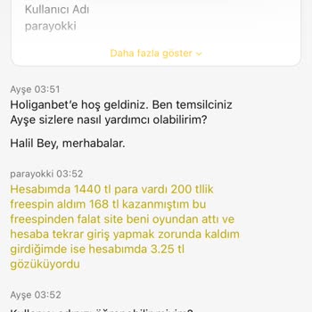 Holiganbet Oyun Sırasında Hesabımdaki Paranın Kaybolması