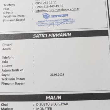 Monster Laptop Ana Kart Problemi